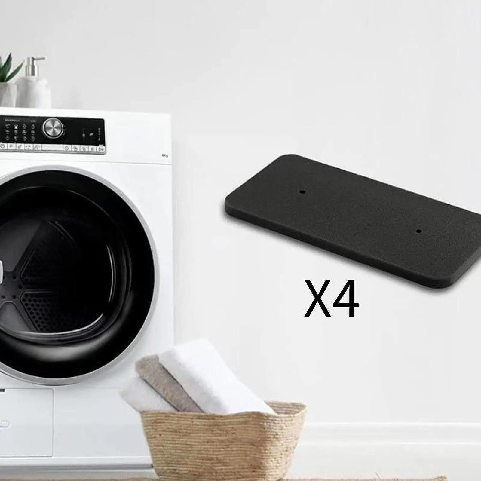 4 قطع من ملحقات فلتر الرغوة للمجفف، قطع غيار احترافية سهلة التركيب باللون الأسود 40006731   جزء المرفق البديل
