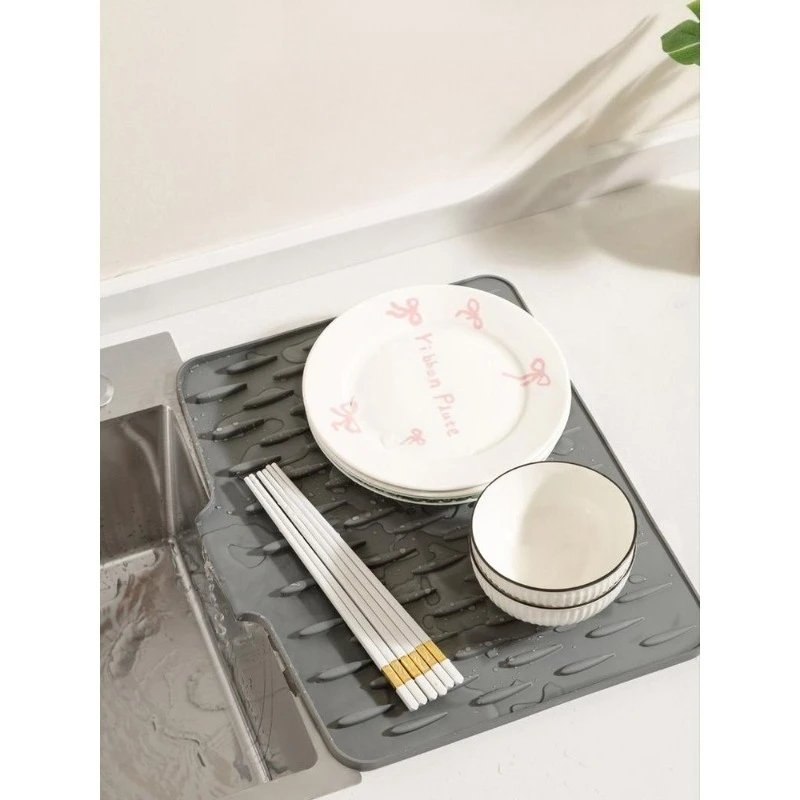 

Food grade silicone drain pad, kitchen sink countertop slope diversion drain pad