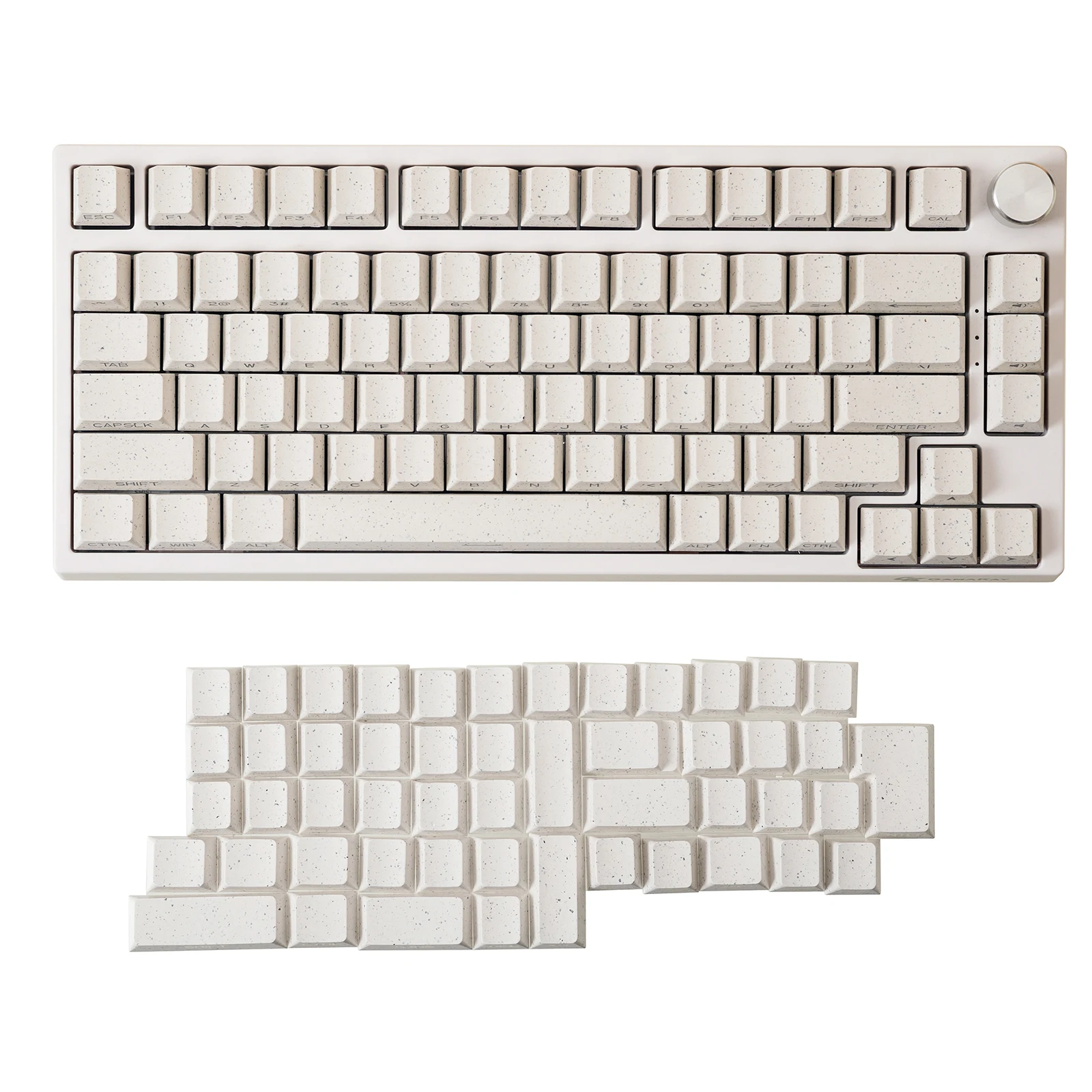 Gamakay 131 Keys Grain Keycaps Set Side Transparent SA Profile Five-Sided PBT Keycap for 61/64/68/75/81/87/104/108 Layout