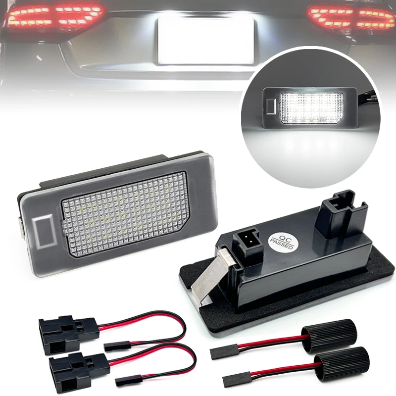 

LED License Plate Light For Audi A1 A4 A5 A6 A7 Q5 TT TTS VW Golf Plus Jetta Passat B6/B7 Sharan Tiguan Replace OEM 8T0943021