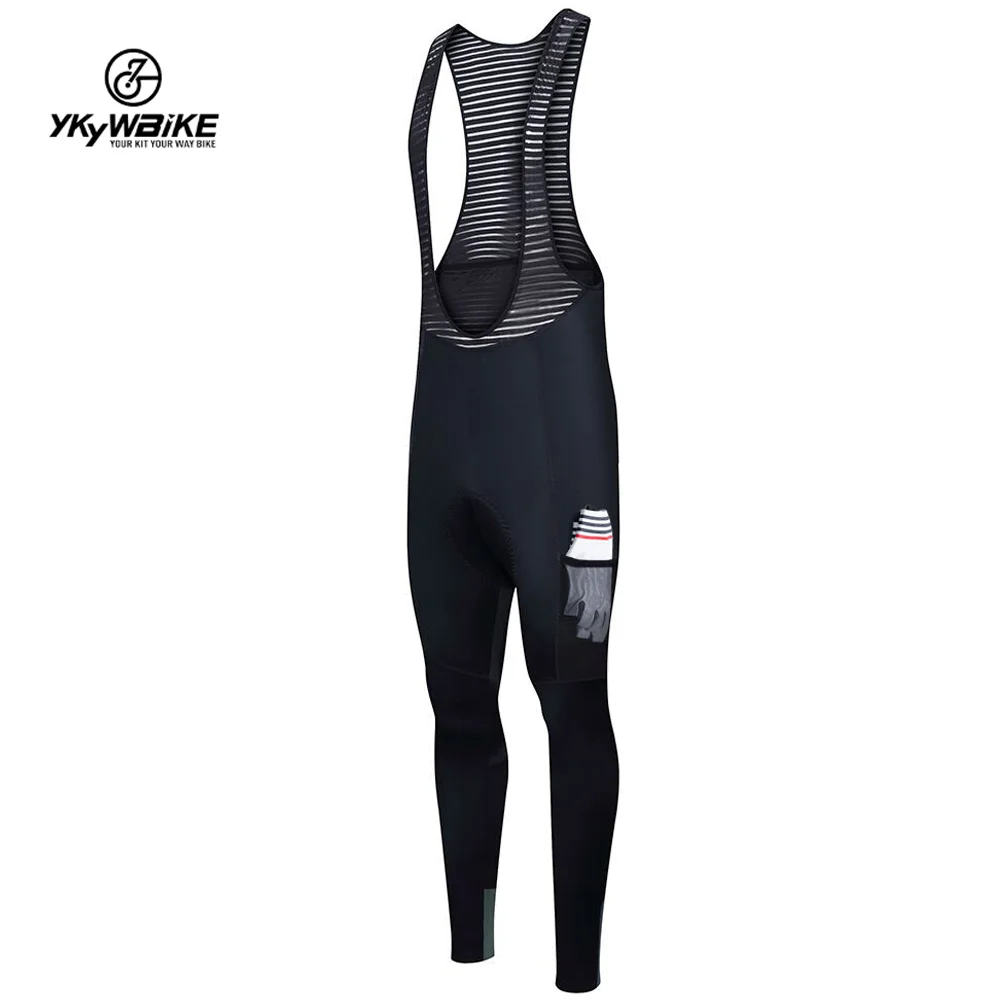 

YKYWBIKE Classic Men's Cycling Bike Bib Tights 3D Padded Bike Long Pants Bicycle 4 Pockets Male Trousers Suspenders