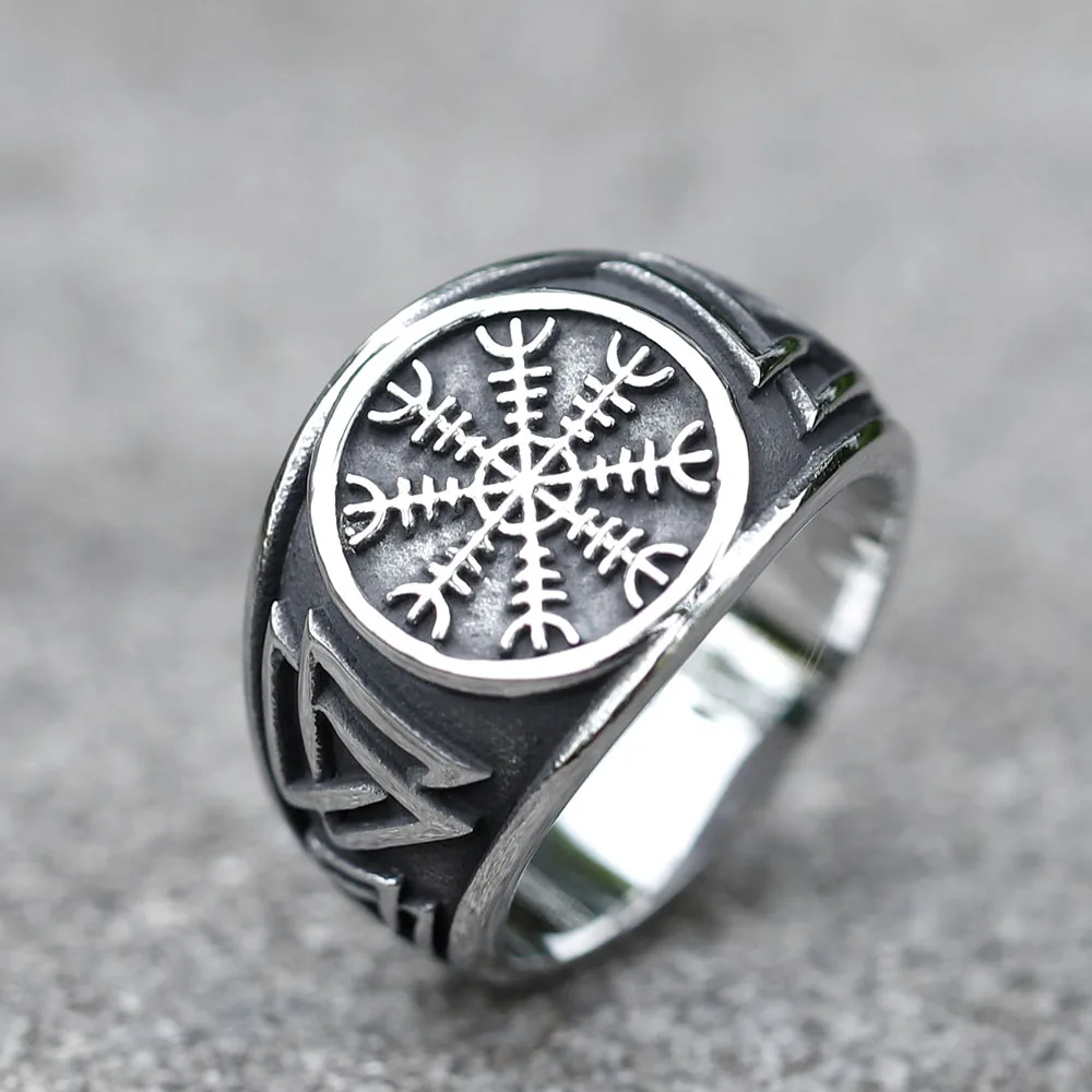 NEW Men's 316L stainless-steel rings Viking Odin Trinity Celtic knot RING for teens Amulet Jewelry Gift free shipping