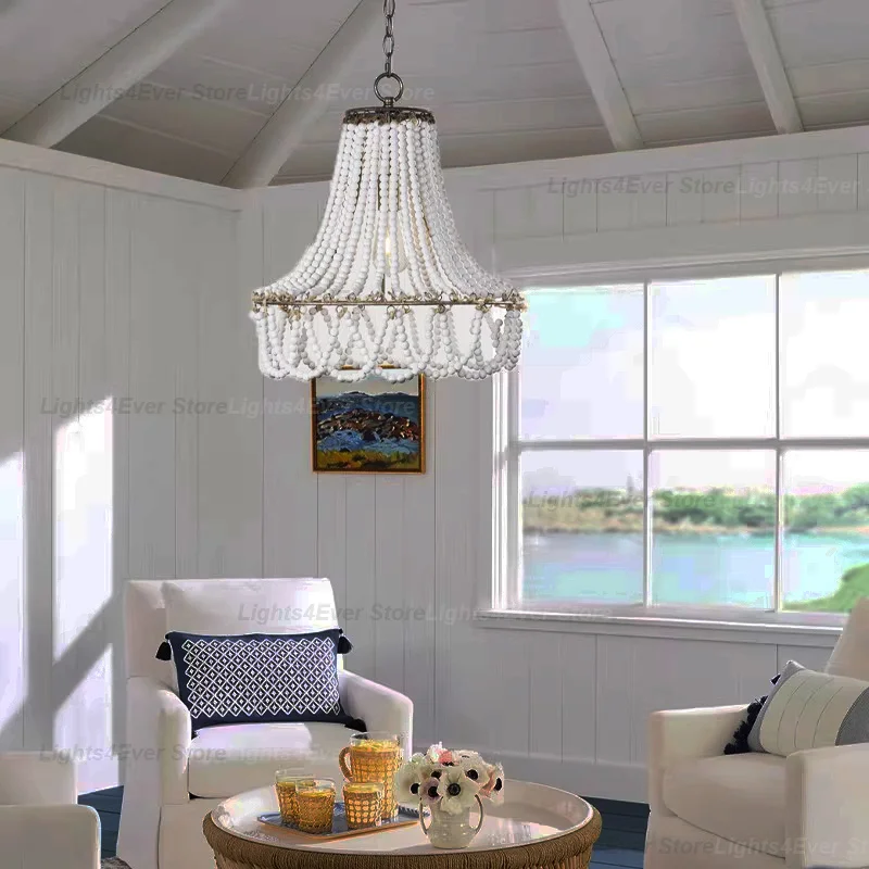 

LED Dimmable Modern Natural Wooden Bean Classy Texture 0810 Pendant Lights Home-applicant Main Suspension For Dining Room Table