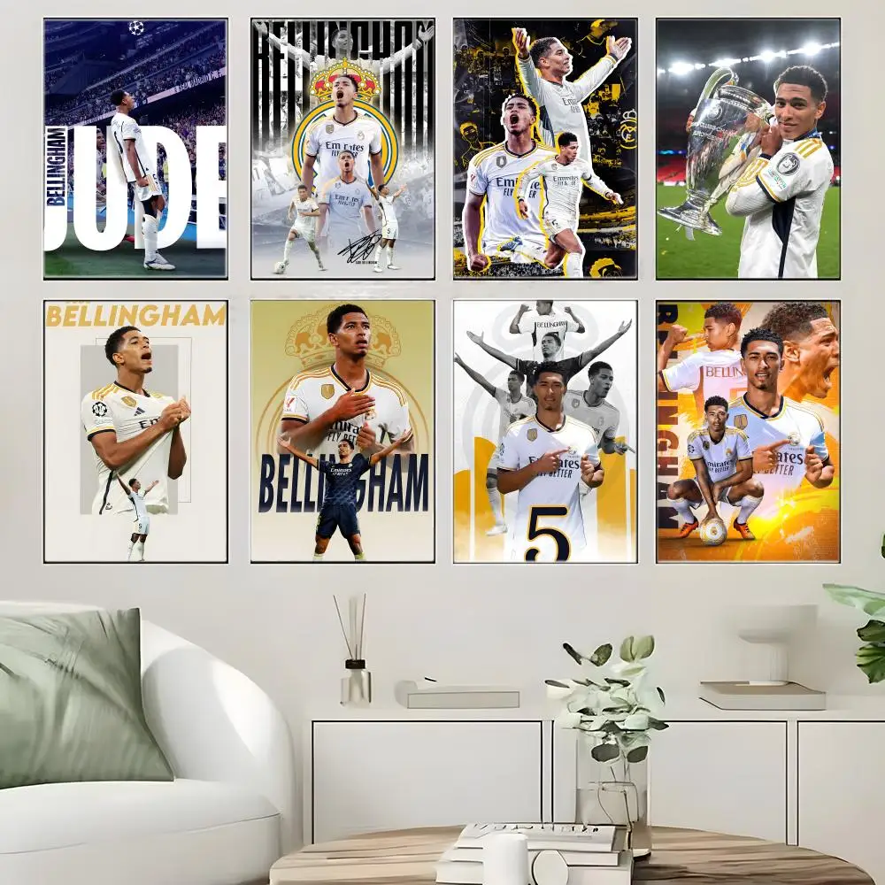 Athlete J-Jude Bellingham Poster  Self-adhesive Art Waterproof Paper Sticker Coffee House Bar Room Wall Decor