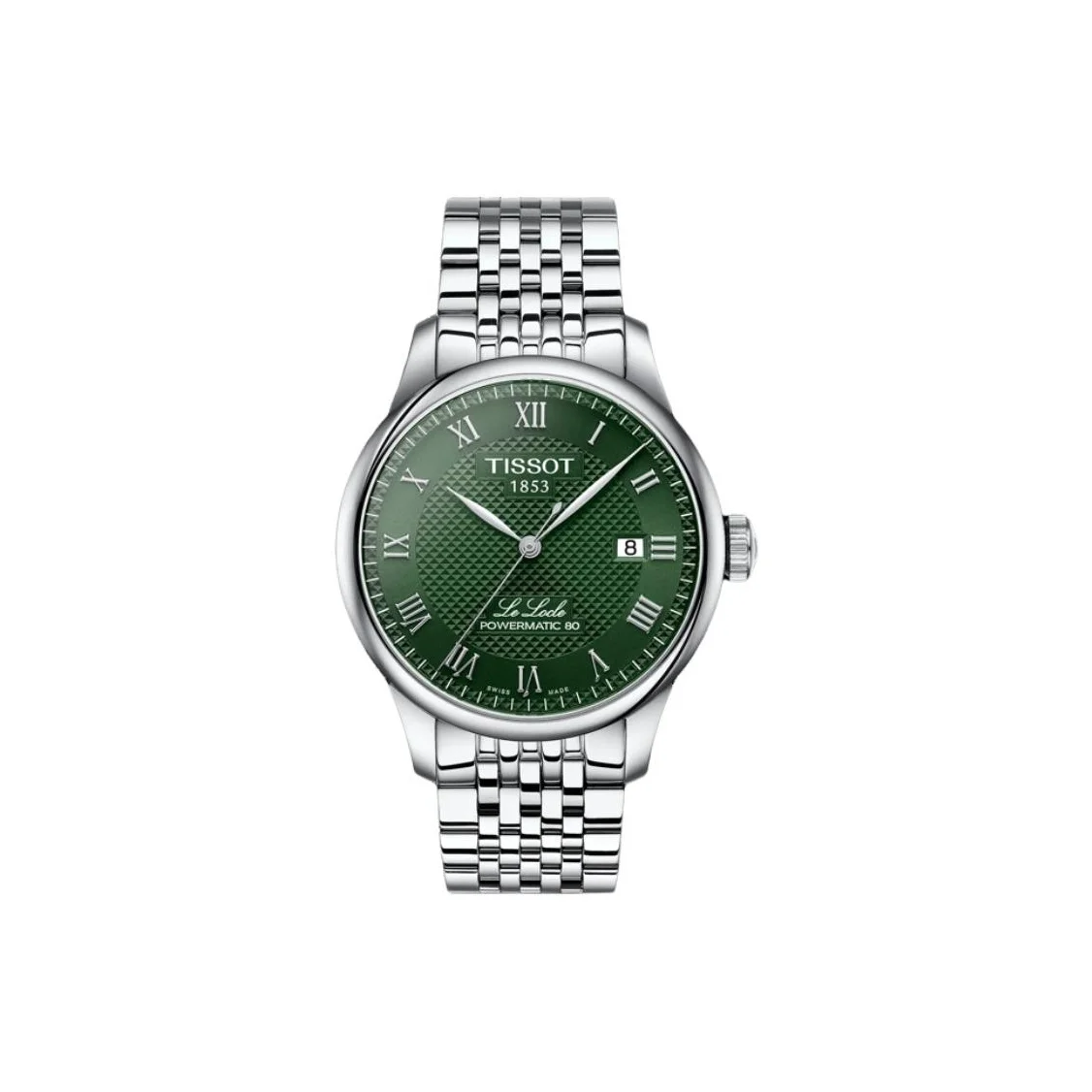TISSOT Automatic Mechanical Movement Men's Watches Watch 39.3mm Green Dial Stainless Steel Watchband T006.407.11.093.00