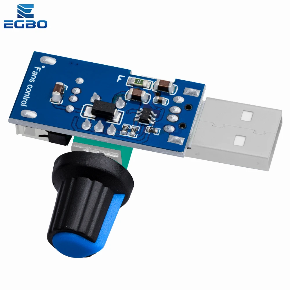 EGBO DC 4V-12V 5W XY-FS USB Fan Stepless Governor USB Fan Speed Controller Multi-Gear Auxiliary Cooling Tool