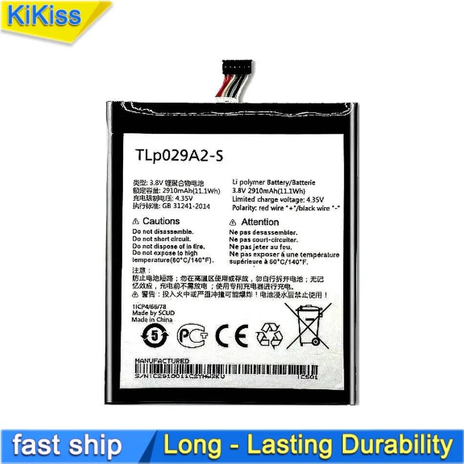 

Mobile Phone Battery 2910mAh For Alcatel One Touch Idol 3 OT6045 6045Y 6045K 6045 Long-Lasting TLP029A2 High-Efficiency
