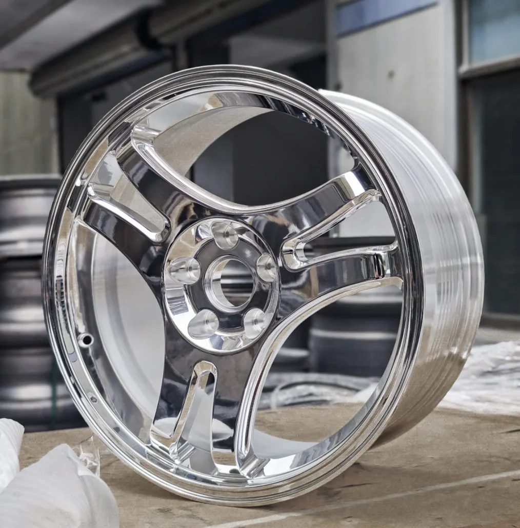 For Deep Dish 3 Spoke 5x112 5x114.3 5x120 15-19 Inch Polished Forged Wheels Rims JDM Style Rims for Civic Golf Mustang Miata WRX