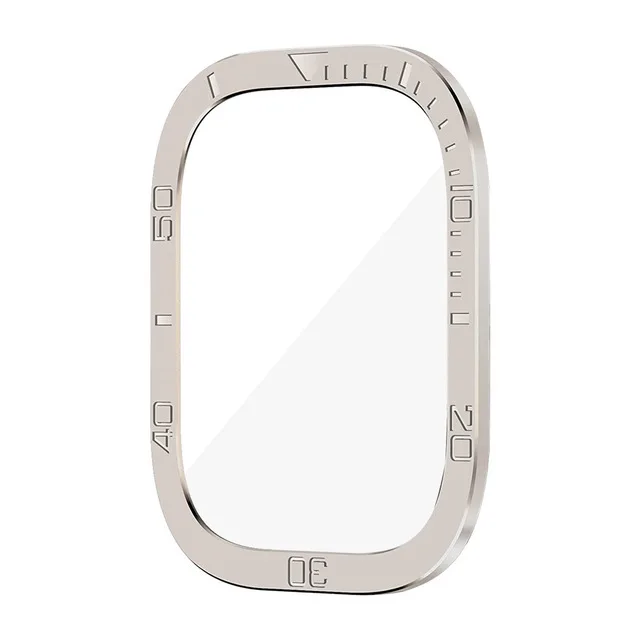 Displayschutzfolie für Apple Watch Ultra 49 mm Gehäuse Zubehör Metallabdeckung Rahmen + gehärtetes Glas für iWatch Ultra 3 49 mm Lünettenring