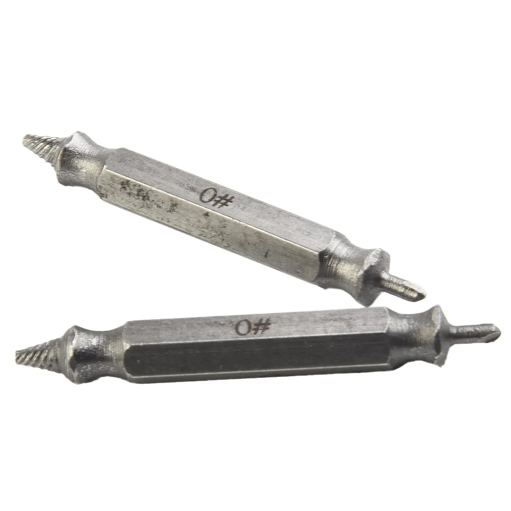 2 Stuks Beschadigde Schroef Extractor Boor Bits Geleider Set Gebroken Snelheid Uit Gemakkelijk Uit Bout Gestripte Schroef Remover Tool 2-3Mm