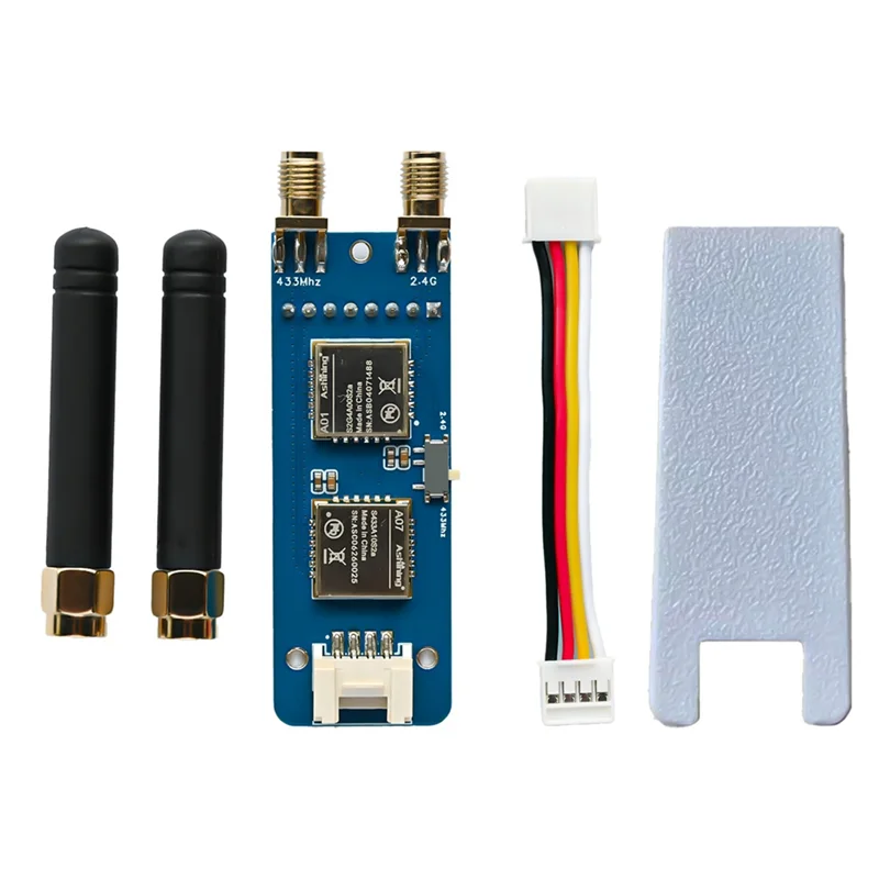 

AA08-NRF24 2,4 ГГц и CC1101 + NRF24 433 МГц + 2,4 ГГц модуль 2-в-1, совместимый с M5stack для Stickcplus с прошивкой Брюса