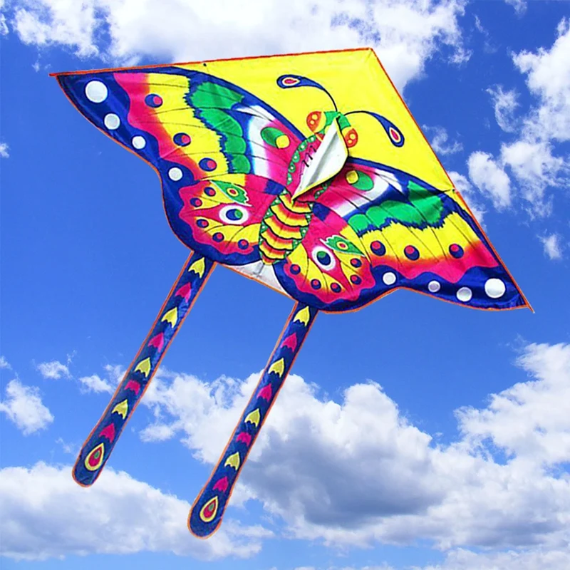 Colorful Kite Long Tail Nylon Outdoor Kites Flying Toys for Children Kids Kite Surf with 50M Kite Line High Quality