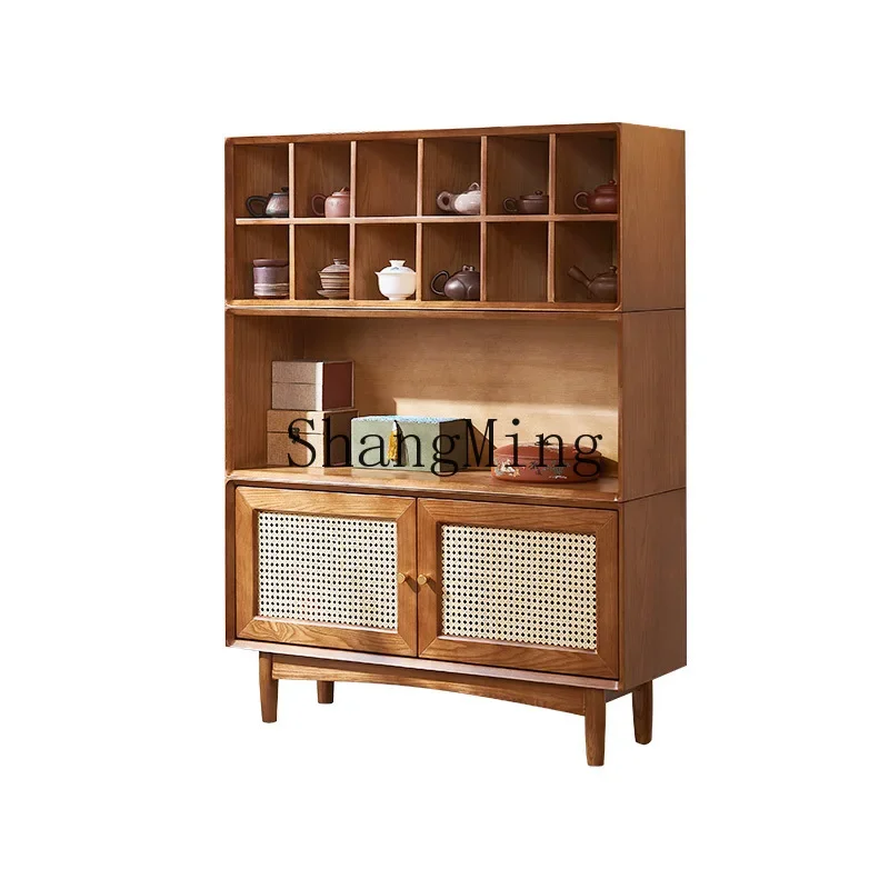 

ZYY tea room rattan furniture Duobaoge Bogu shelf small entrance locker multi-functional combination display cabinet