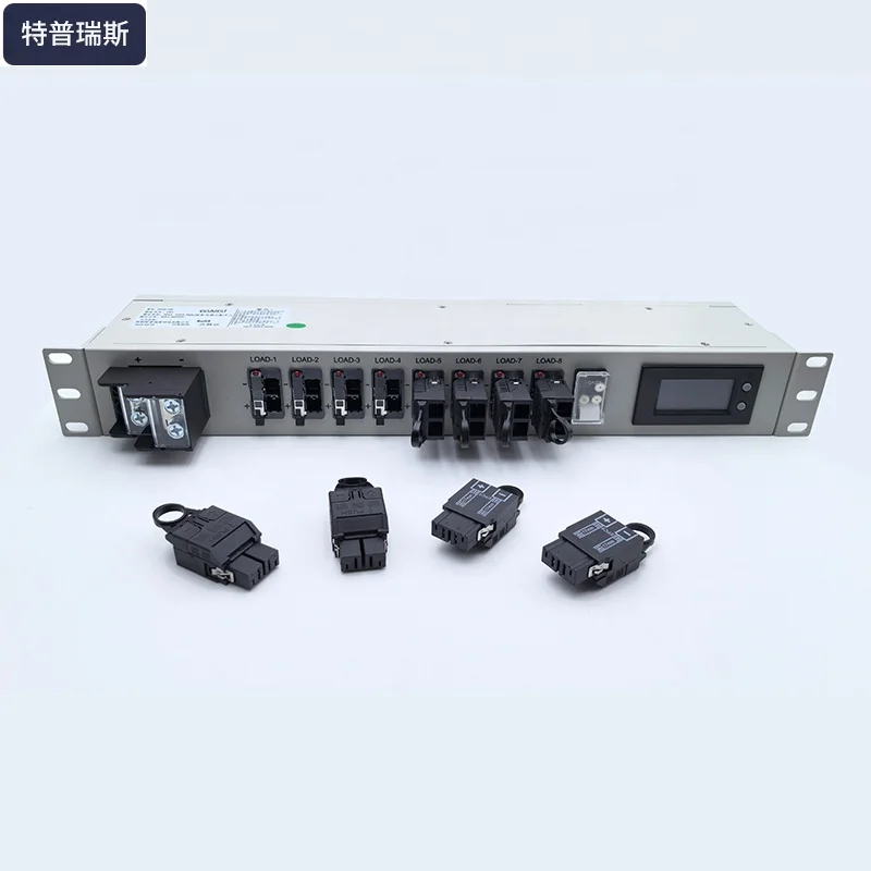 

DC 19 inch 160A input 8-port output voltage, current, power display DCDU-12B rack mounted power distribution unit