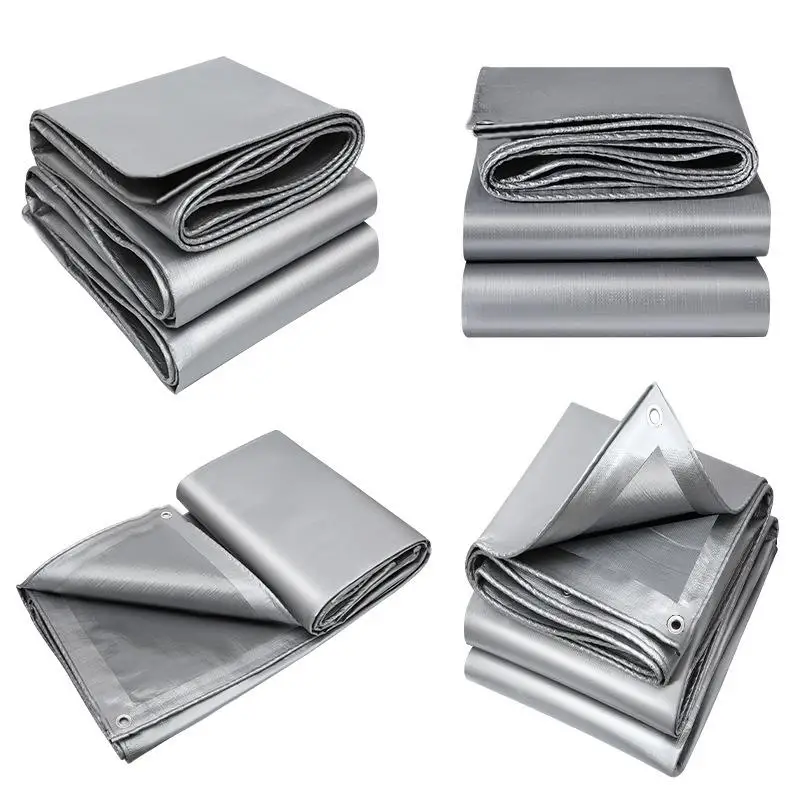 *New Sale Thickened Sunshade Tarpaulin Truck Outdoor Sunscreen Tarpaulin Waterproof Double Silver Sunshade Cloth Rainproof Cloth