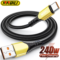 NNBILI 240W 6A Fast Charge USB A To C Quick Charge Cable For Samsung S24 Realme Xiaomi 14 Huawei OPPO OnePlus Phone Data Cables