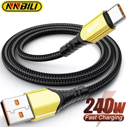 NNBILI 240W 6A Fast Charge USB A To C Quick Charge Cable For Samsung S24 Realme Xiaomi 14 Huawei OPPO OnePlus Phone Data Cables