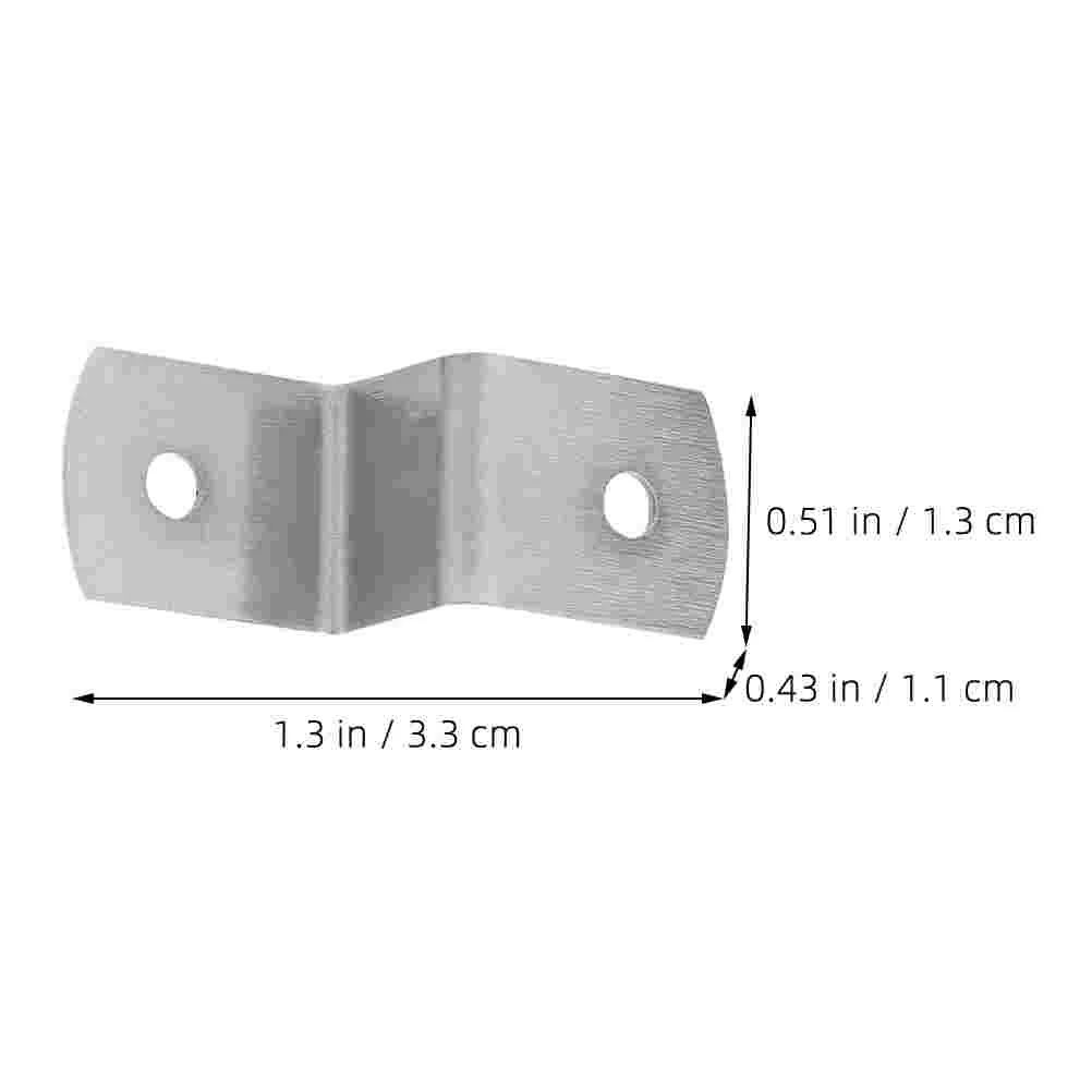 50 Pcs Corner Code Hardware Hook Picture Frame Braces Wrap Angle Z Clips for Table Tops Heavy Duty Canvas Framing Iron Bracket