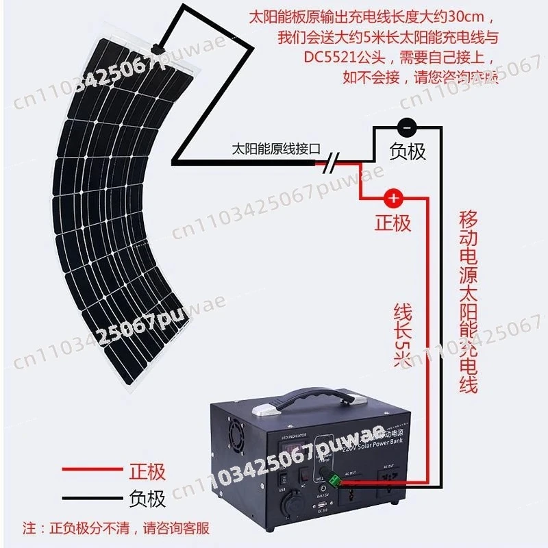 220V All-in-One Solar Power System Home Outdoor Photovoltaic Lithium Battery Generator