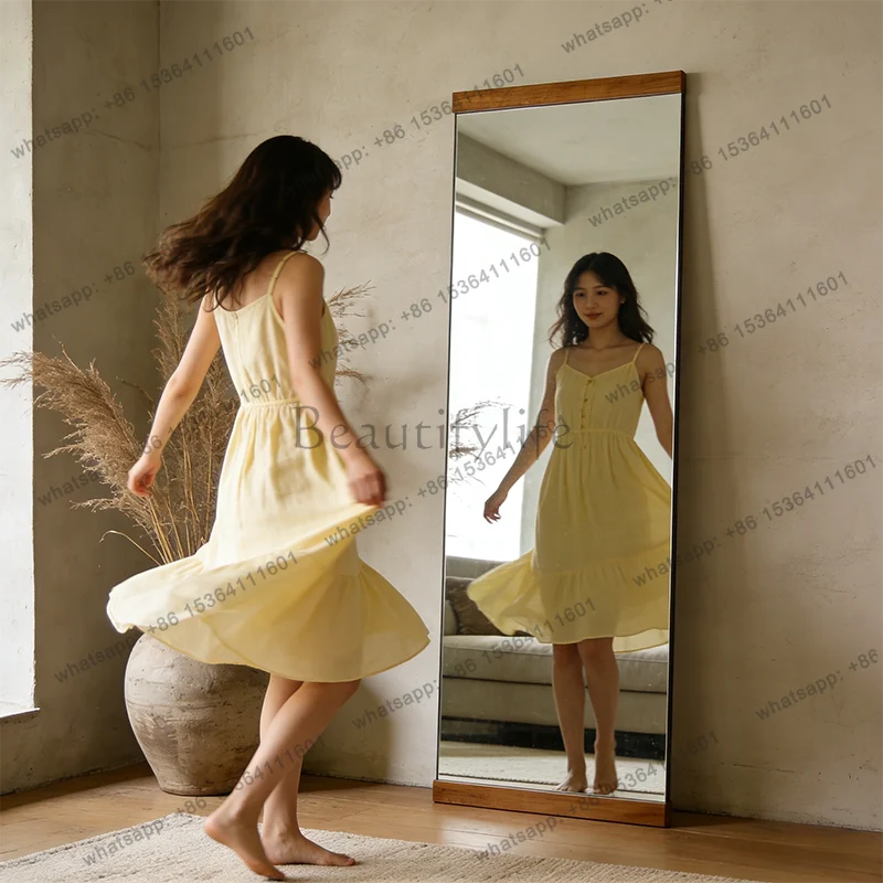 LD Floor Square Mirror Modern Compact Vanity Aesthetic Standing Big Full Body Mirror Funky Long Spiegels Living Room
