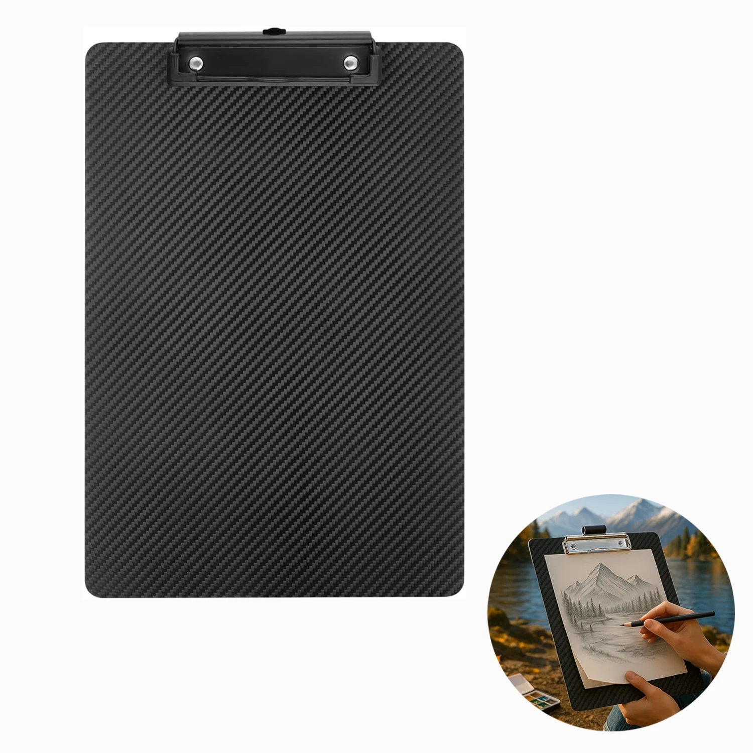 portapapeles-de-fibra-de-carbono-con-clip-de-acero-inoxidable-304-de-perfil-bajo-portapapeles-de-fibra-de-carbono-3k-twill-de-866×122-pulgadas