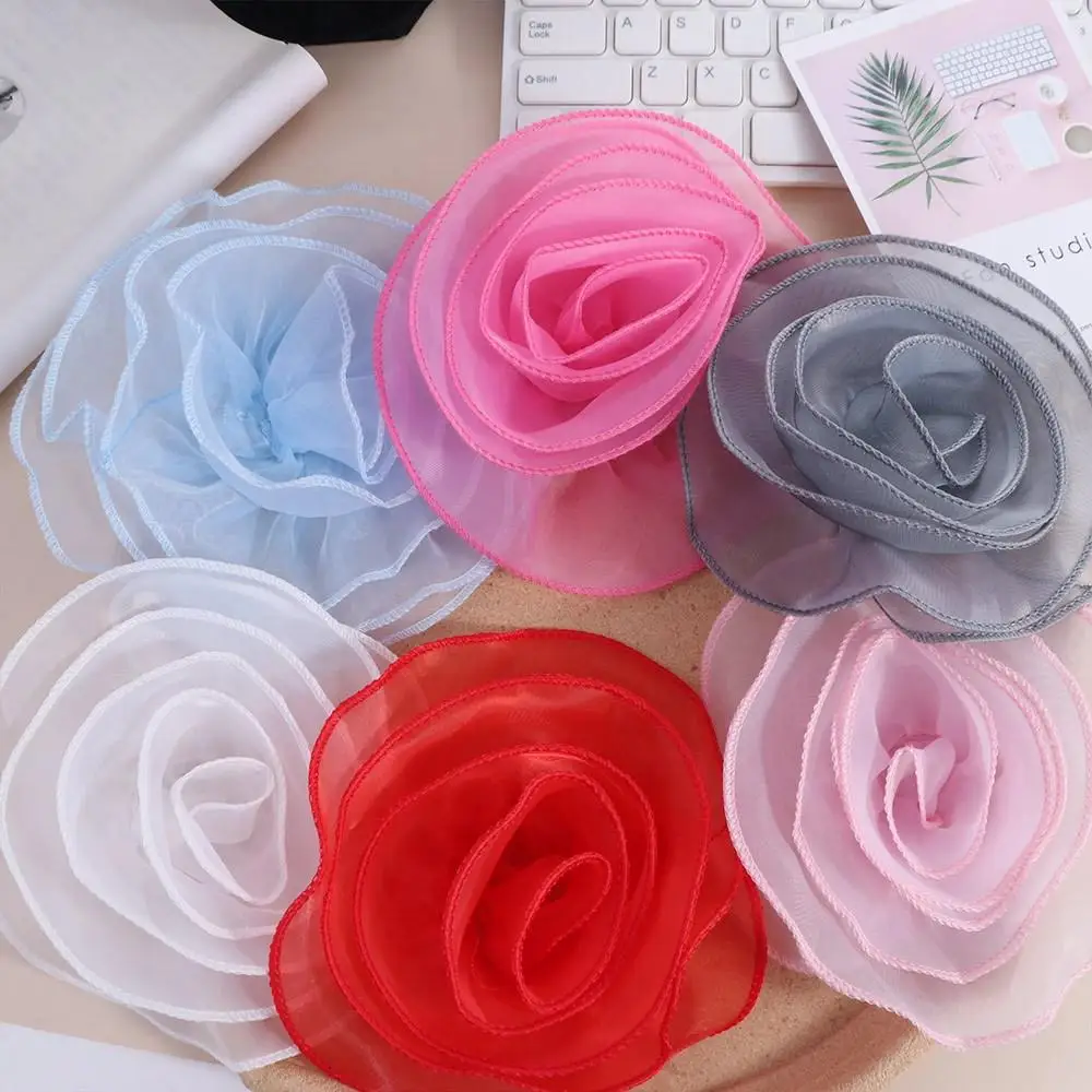 

DIY Multi-layer Organza Large Flower Patch 3D Chest Flower Clothing Patch Handmade Brooch Accessories Clothes Appliques Sewing