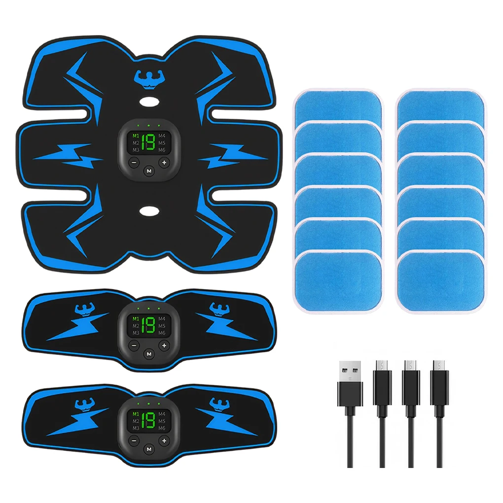 USB Rechargeable Muscle 6 Modes Abdominal Fitness Electric 9 Intensity Levels