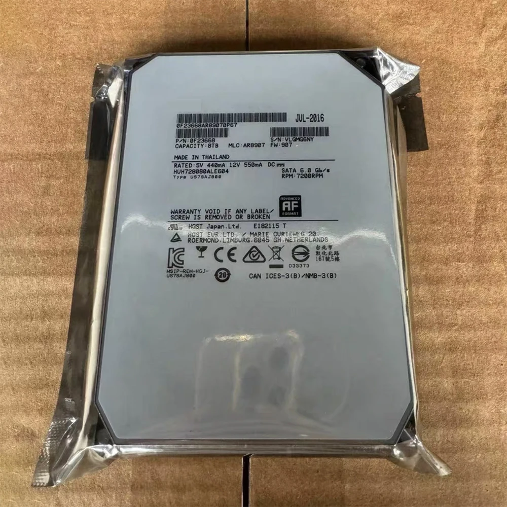 For HGST HUH728080ALE604 8TB Helium Hard Drive 3.5'' 7.2 NAS Enterprise Class