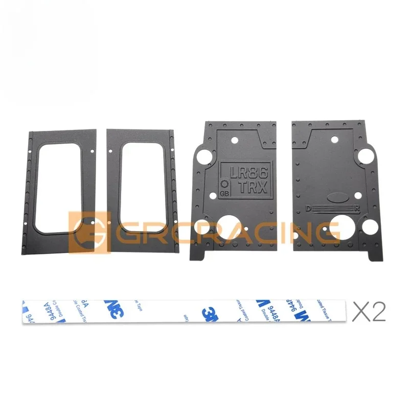 For Trax 1/10 Rc Car Trx4 Defender Metal Decorative Plate On Both Sides Of The Rear Baffle Simulation Rivet Metal Sticker