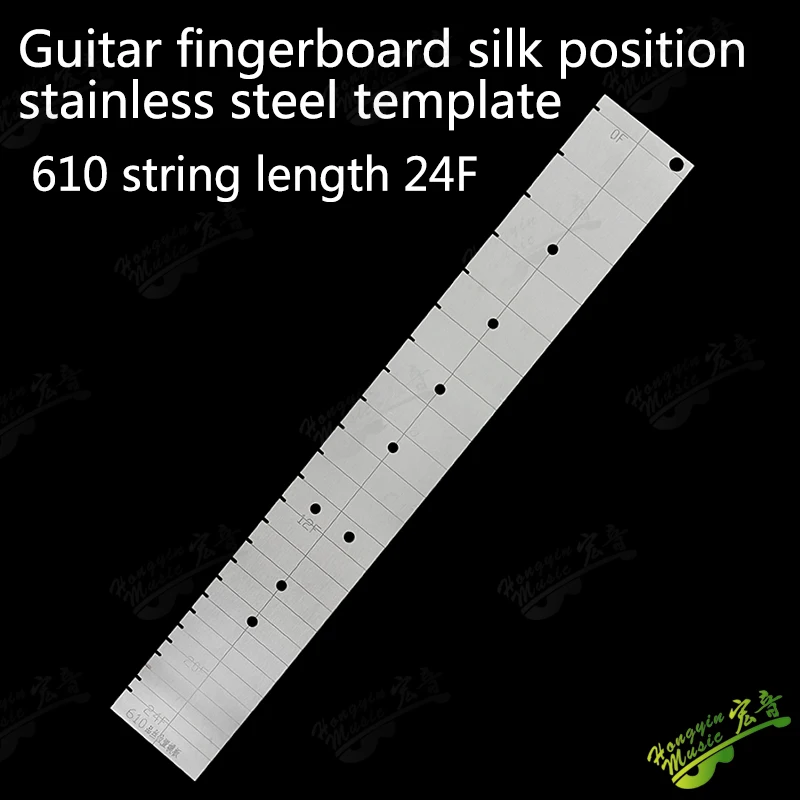 Gitarren-Bundpositionierungsvorlage aus Edelstahl 650mm, Professionelle Bundschlitzführung für Halswartung & Gitarrenbauerwerkzeuge – Detail 6