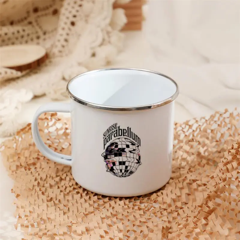 One 12-Ounce Metal Enamel Disco Elysium High Quality Water Cup Large Capacity Coffee Cups Fan Gift  Fashion Mugs Neutral