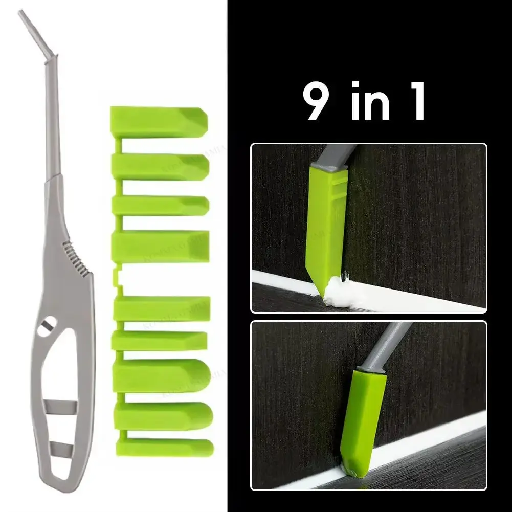 Glass Glue Angle Scraper 9 In 1 Sealant Spreader Finishing Tool Kit For Window Ceramics Tile Kitchen Sink Shower Tile Joint Set