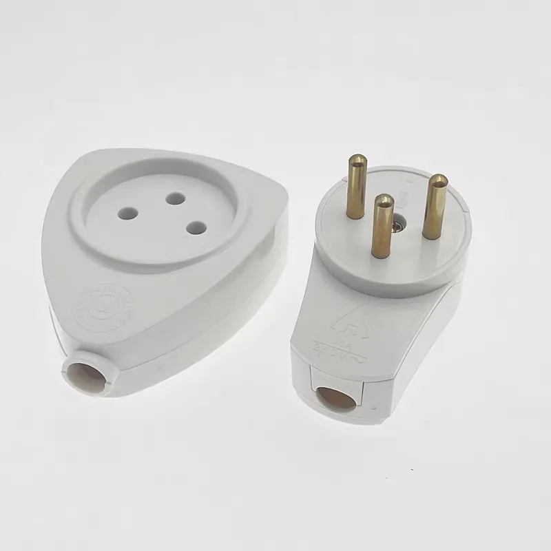 Israel DIY wiring plug standard Israel assembly cylinder male and female docking three-pole power plug