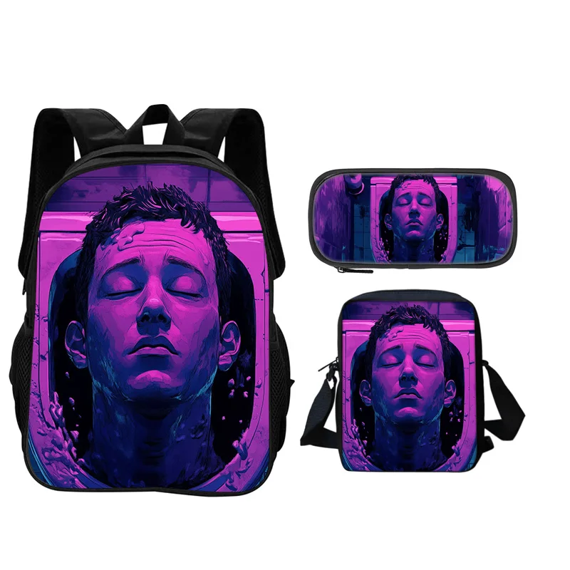 Skibidi Toilet 3pcs Set Backpack Pen Bag shoulder Bag Durable Trendy Versatile School Boy and Girl Birthday Best Gift