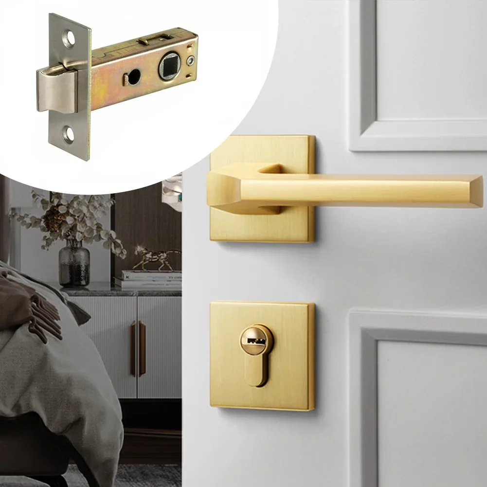 Mortice Door Tubular Latch Internal Bolt Facility Sprung Catch Flat Durable Zinc Alloy Mortise Lock Tongue Lock Core Hardware