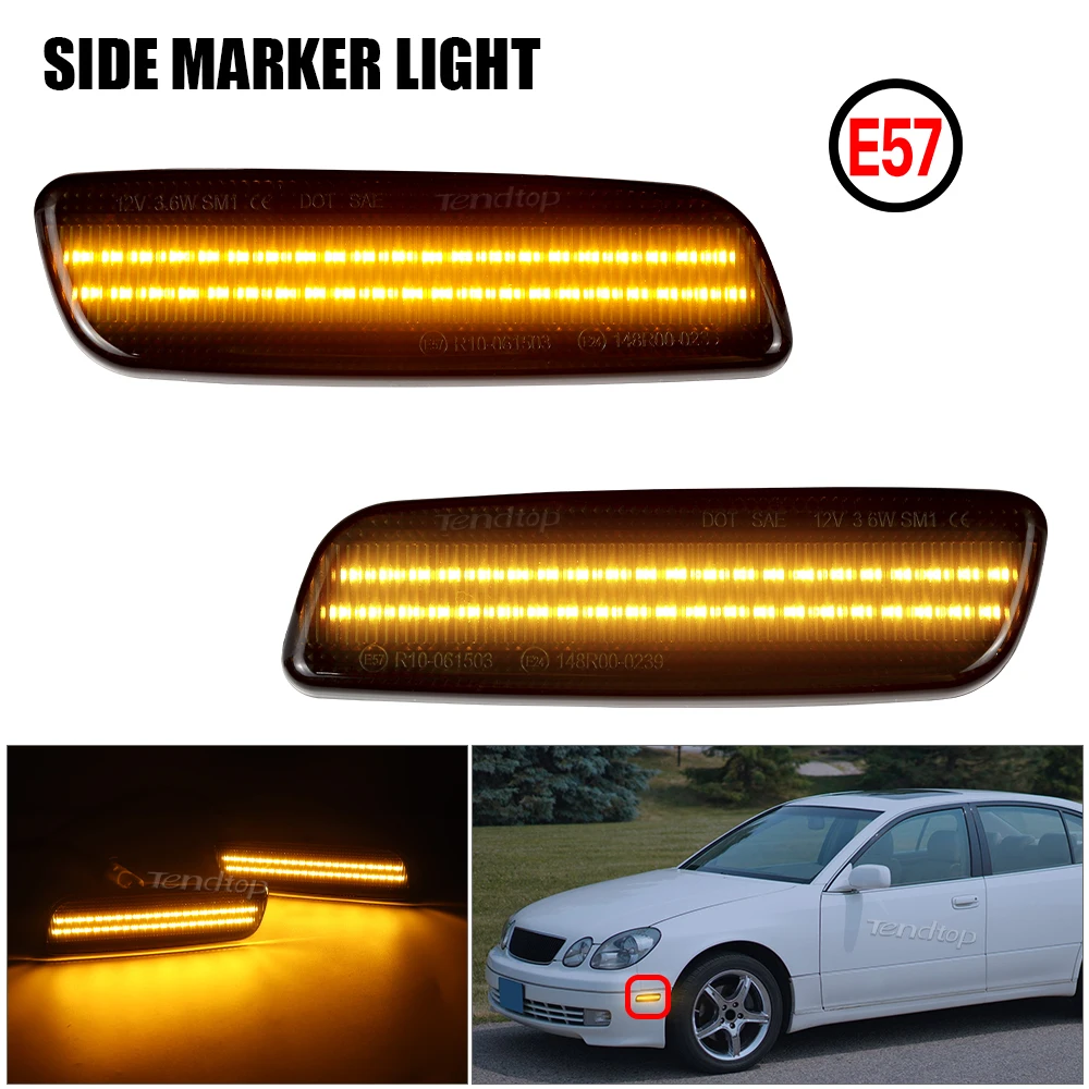 LED Front Fender LED Side Markers Turn Signal  Blinker Front Blinker Fender Lamp For Lexus IS300 LS400 GS300 GS400 GS430 Toyota