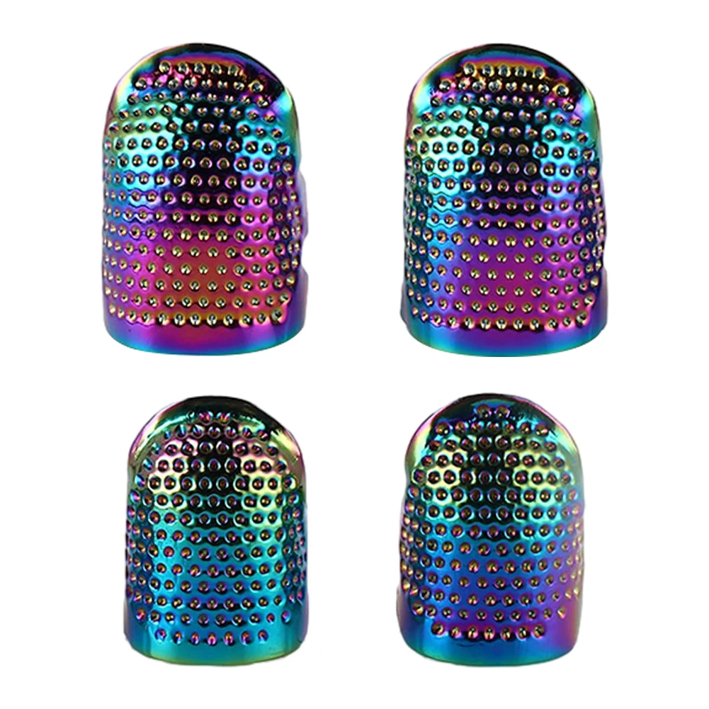 Hand Sewn Copper Thimbles  4 Pack Finger Protectors for Sewing and Needlework  Sweatproof and Comfortable Design