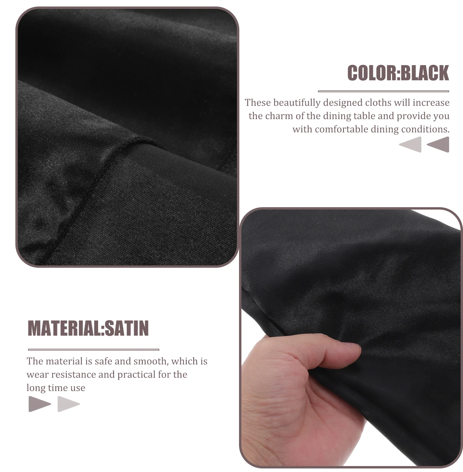 

5Pcs Fabric Dinner Napkins Satin Reusable Soft Washable Cloth Napkins for Wedding Party Festival Table Dining Party Napkins,