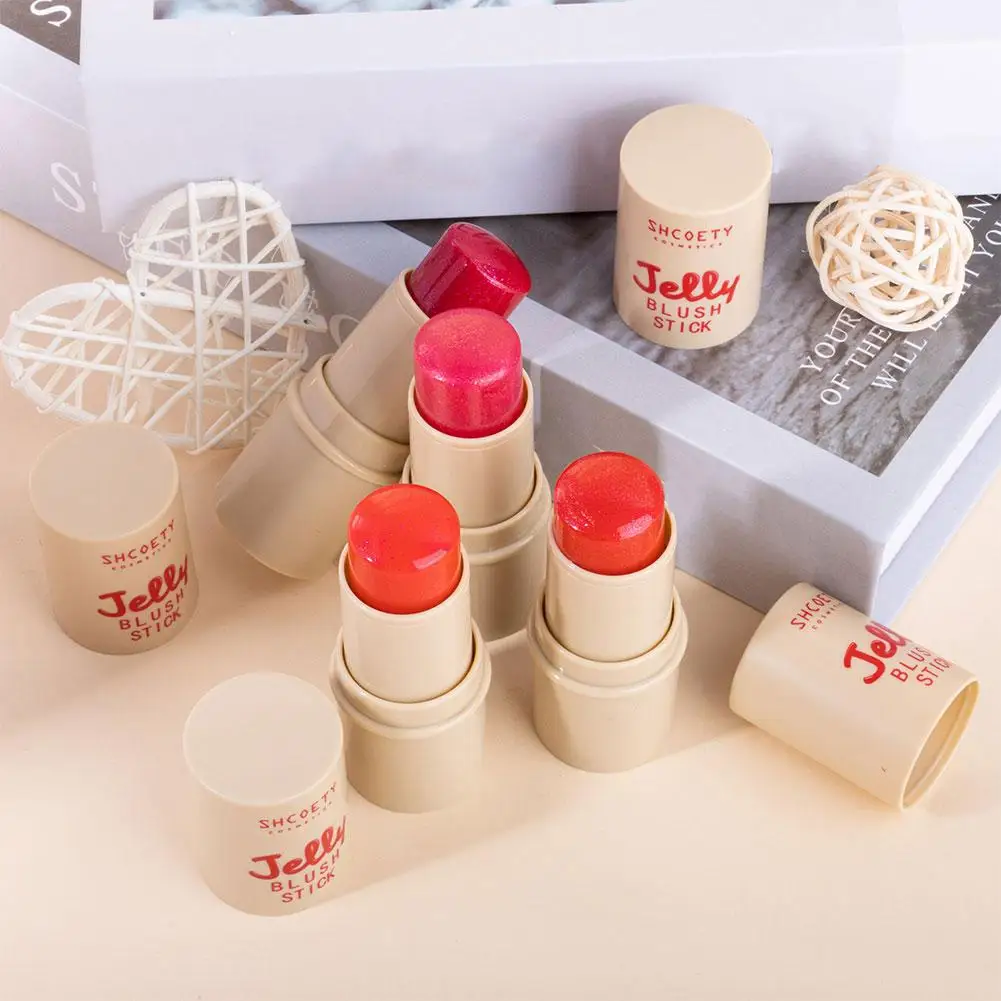 

Jelly Blush Stick 4 Colors Natural Makeup Lip Eye Cheek Moisturizing Gloss Long Lasting Cosmetic Lip Contour U7J2