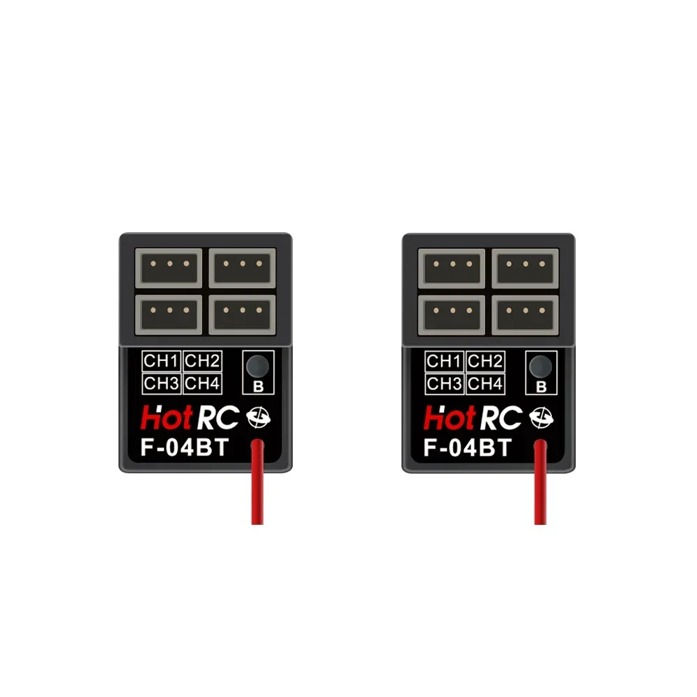 HOTRC 1/2/4PCS 2.4Ghz 4CH 4 Canali F-04BT Ricevitori PWM con Giroscopio per Trasmettitore di Controllo Remoto TX Auto Barca Serbatoio Modello Parti