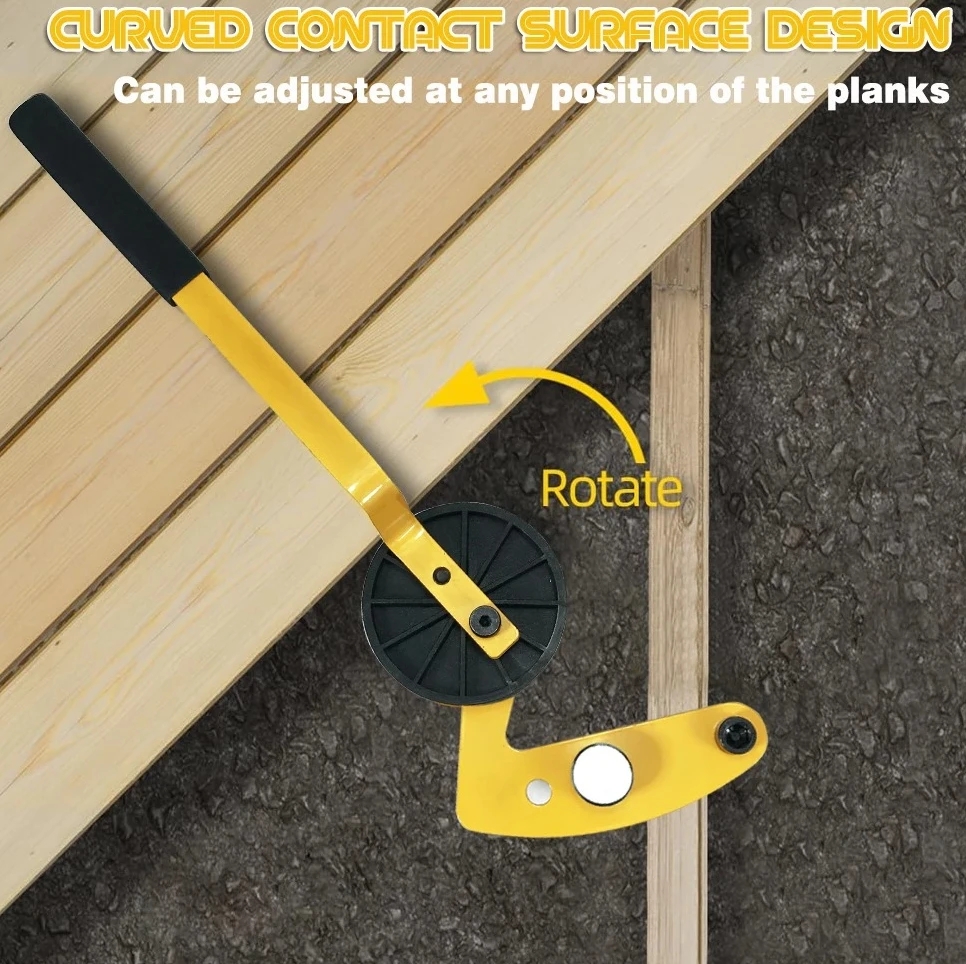 Deck Straightening Tool for Warped Wood, Heavy Duty Flooring Bending Correction Kit, Anti-Warp Fixer for Wooden & Metal Joints