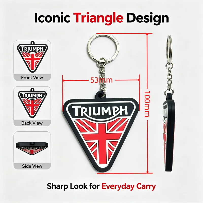 For Triumph Motorcycle KeyChain Triumph logo Phone Lanyard Durable Key Strap Rubber Motorcycle Keyring