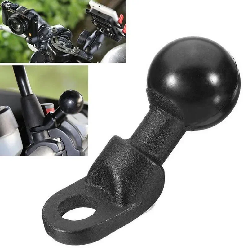 Motorcycle Angled Base W/ 10mm Hole 1\'\' Ball Head Adapter Work for RAM Mounts for Gopro Camera,Smartphone, for Garmin GPS