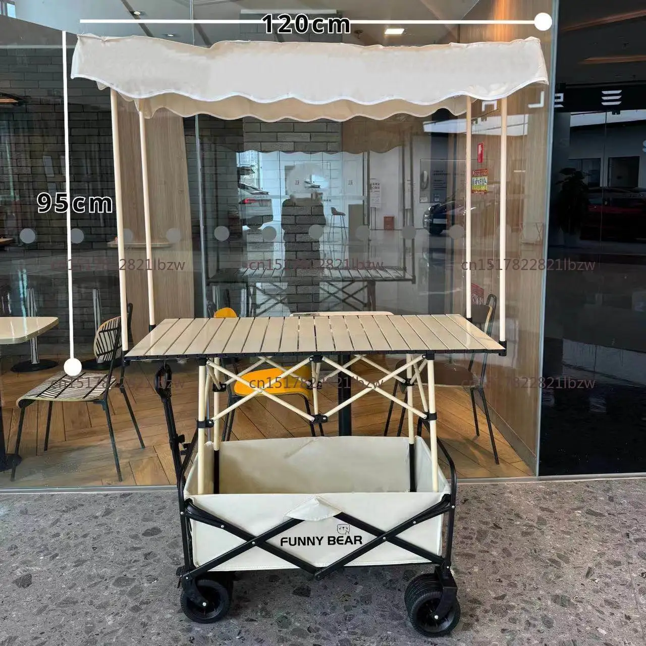 Stall trolley special foldable sausage table night market stall can lift camper cart shopping cart
