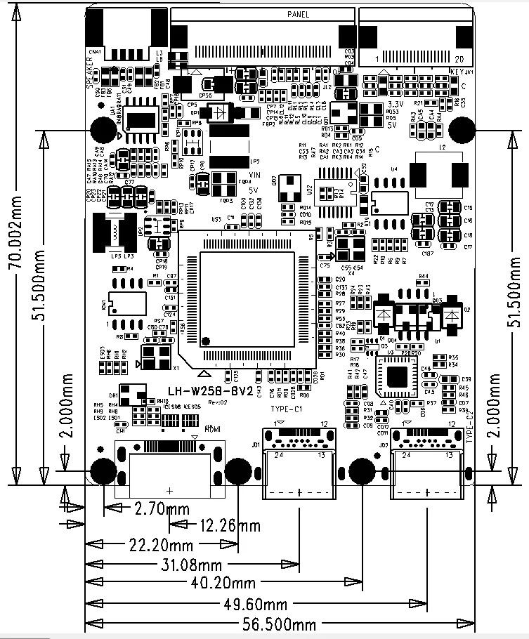 Kit de módulo de exibição de tela sensível ao toque de 12 polegadasTPM USB-C IPS FHD 1080P Touch capacitivo de 10 pontos 5V Plug Play para Raspberry Pi Arduino