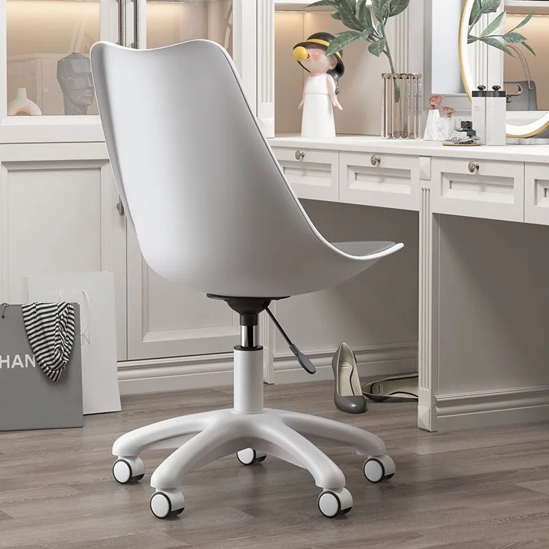 Livraison gratuite! Fauteuil de bureau ergonomique à roulettes, chaise nordique pivotante pour ordinateur, bureau d\'étude et de jeu