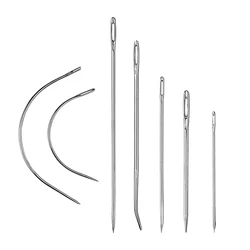 7 PCS/Pack Leather Sewing Needle Heavy Duty Household Hand Sewing Needle For Upholstery Carpet Leather Canvas Repair Sewing Tool