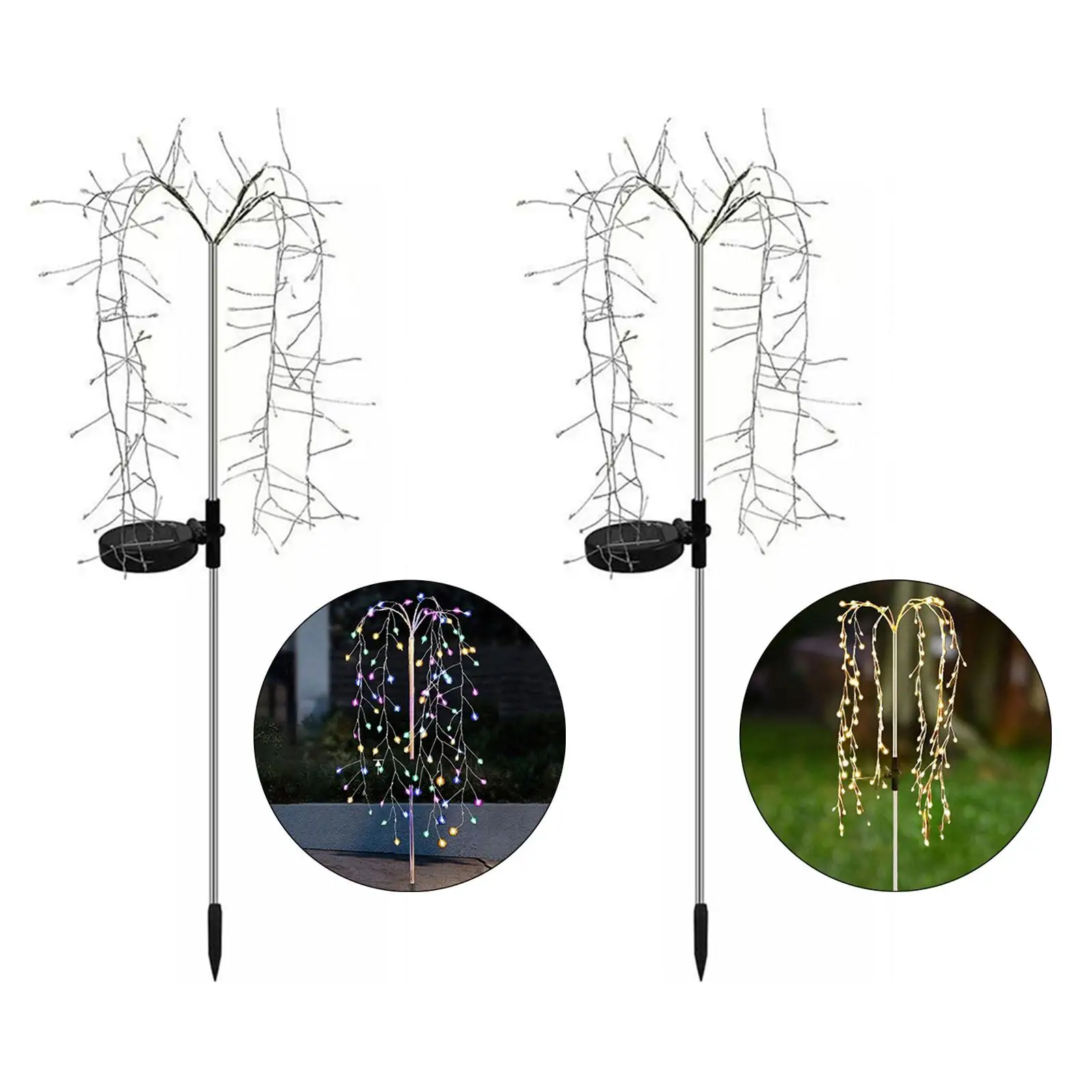 

Solar Tree Stake Lights Home Waterproof Solar Garden Lights LED Solar Pathway Lights for Patio Party Driveway Porch Landscape