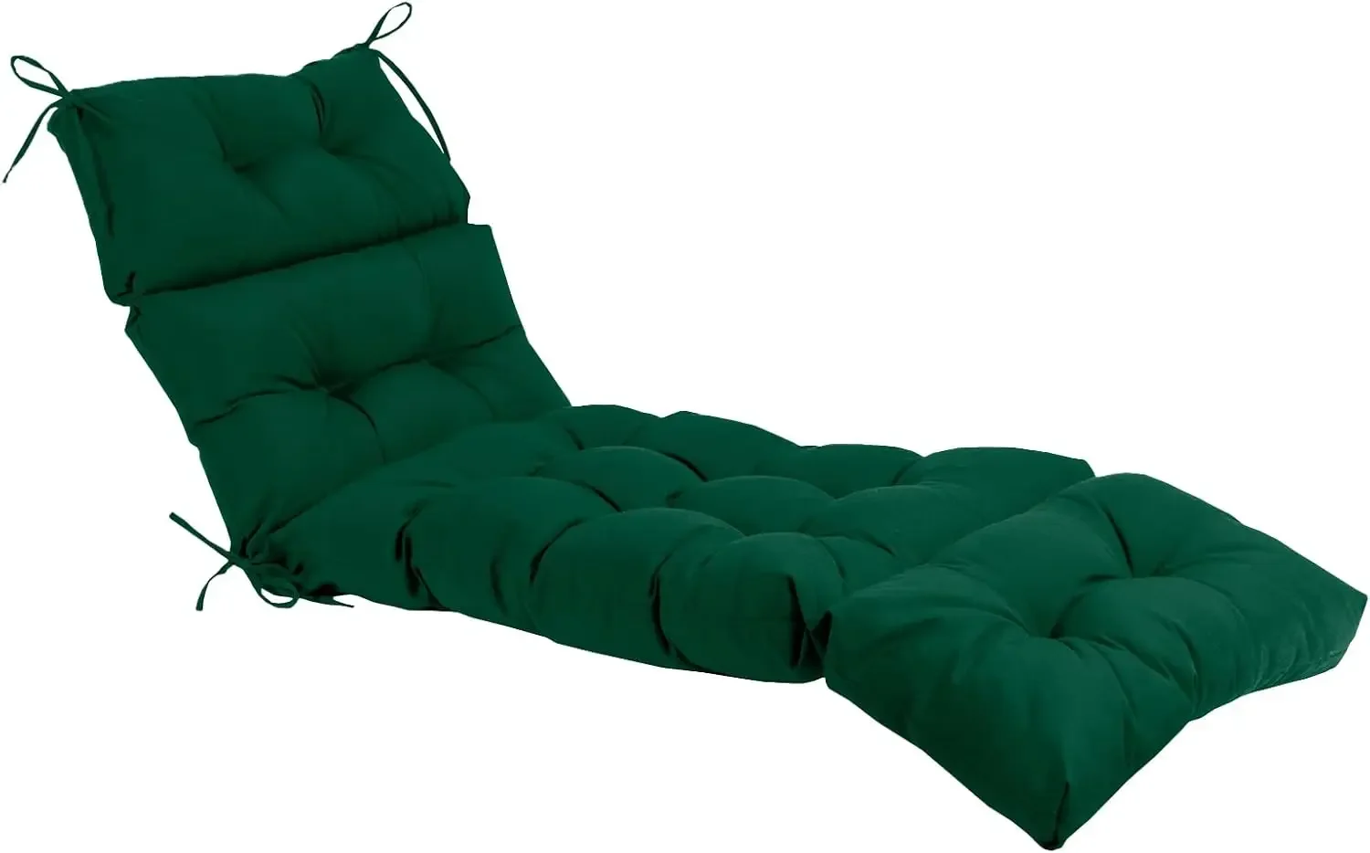 Indoor/Outdoor Chaise Lounge Cushion, Replacement Pool Cushions. (Mallard/Forest Green)