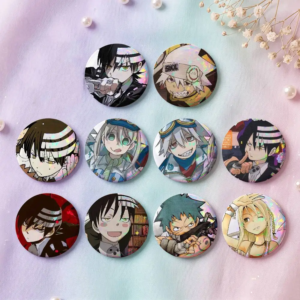 Anime Soul Eater Badges Button Round Creative Pin Brooch Badge Bag Decor Accessories Fans Collect Friends Gifts